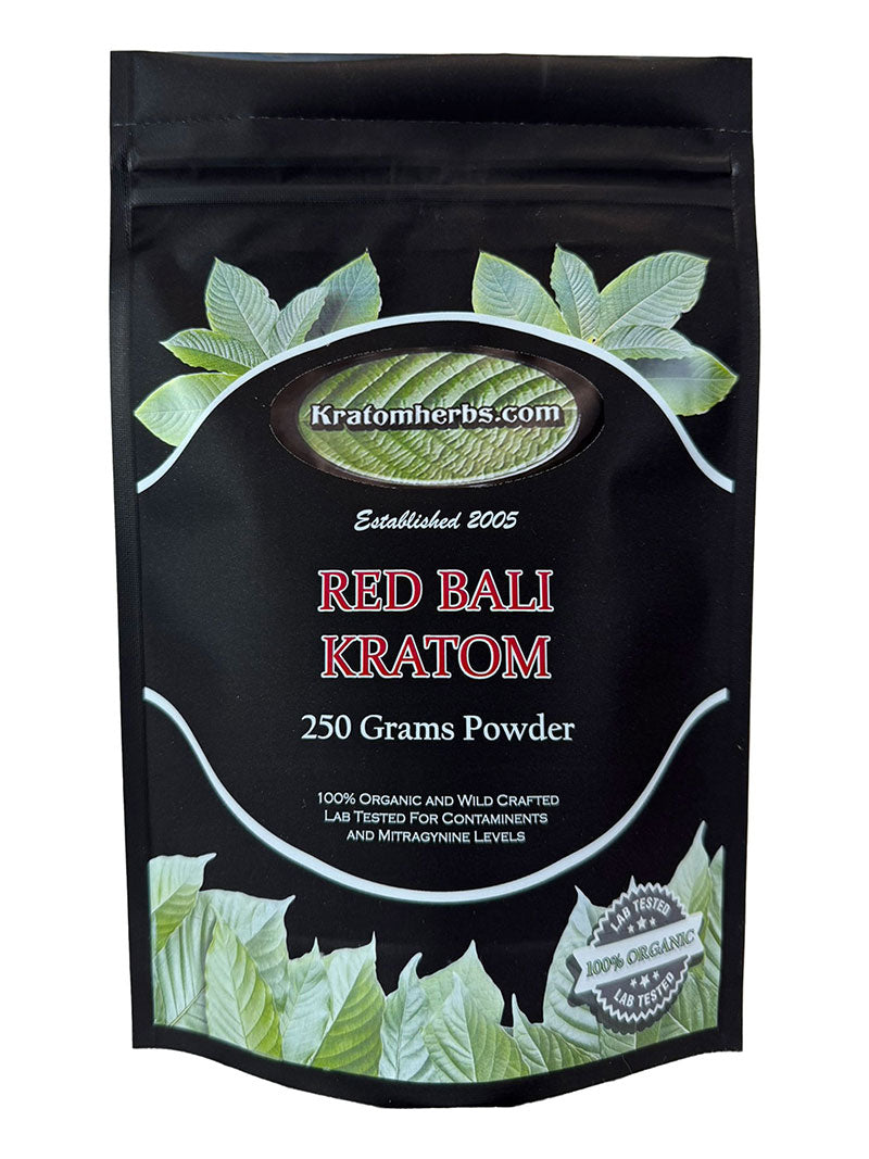 Wholesale Case of 12 - 250g Bags - Red Bali Kratom Powder - Kratom Herbs