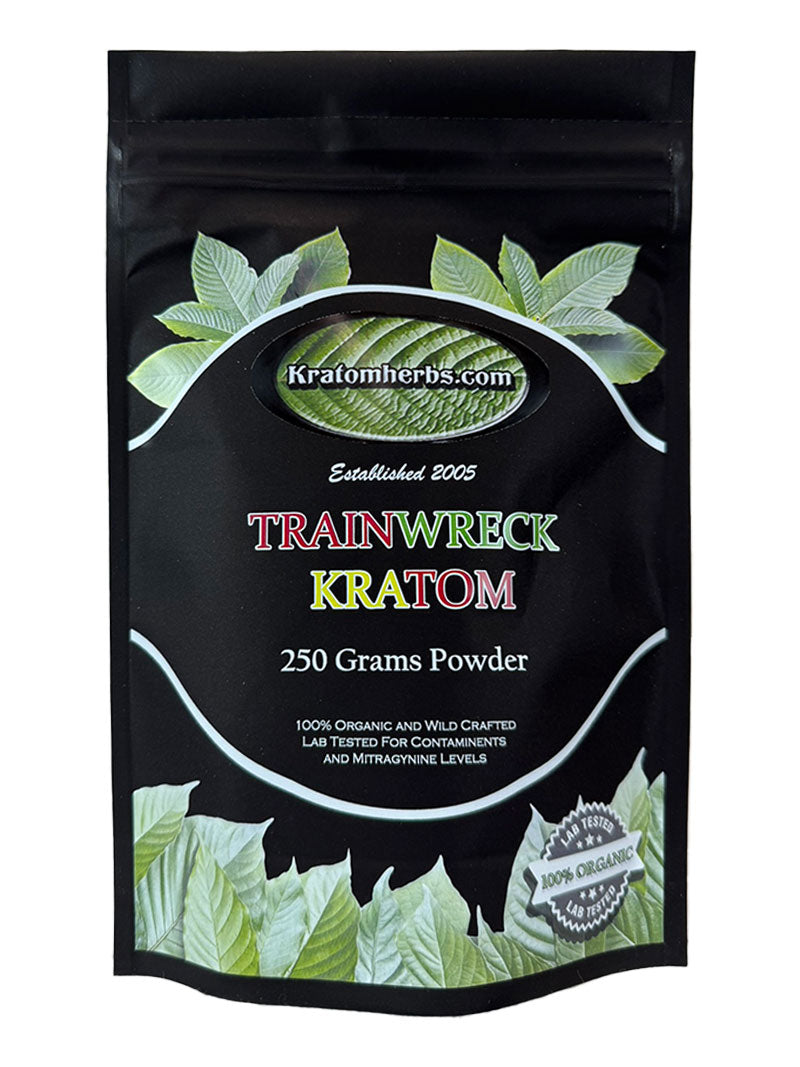 Wholesale Case of 12 - 250g Bags - Trainwreck Kratom Powder - Kratom Herbs